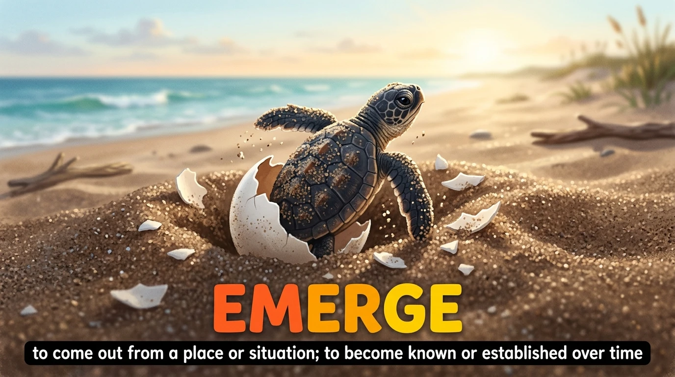 English Illustration for emerge